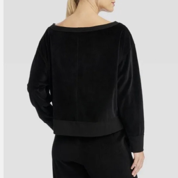 Joy Lab Cropped Boxy Velour Sweatshirt - Picture 3 of 5